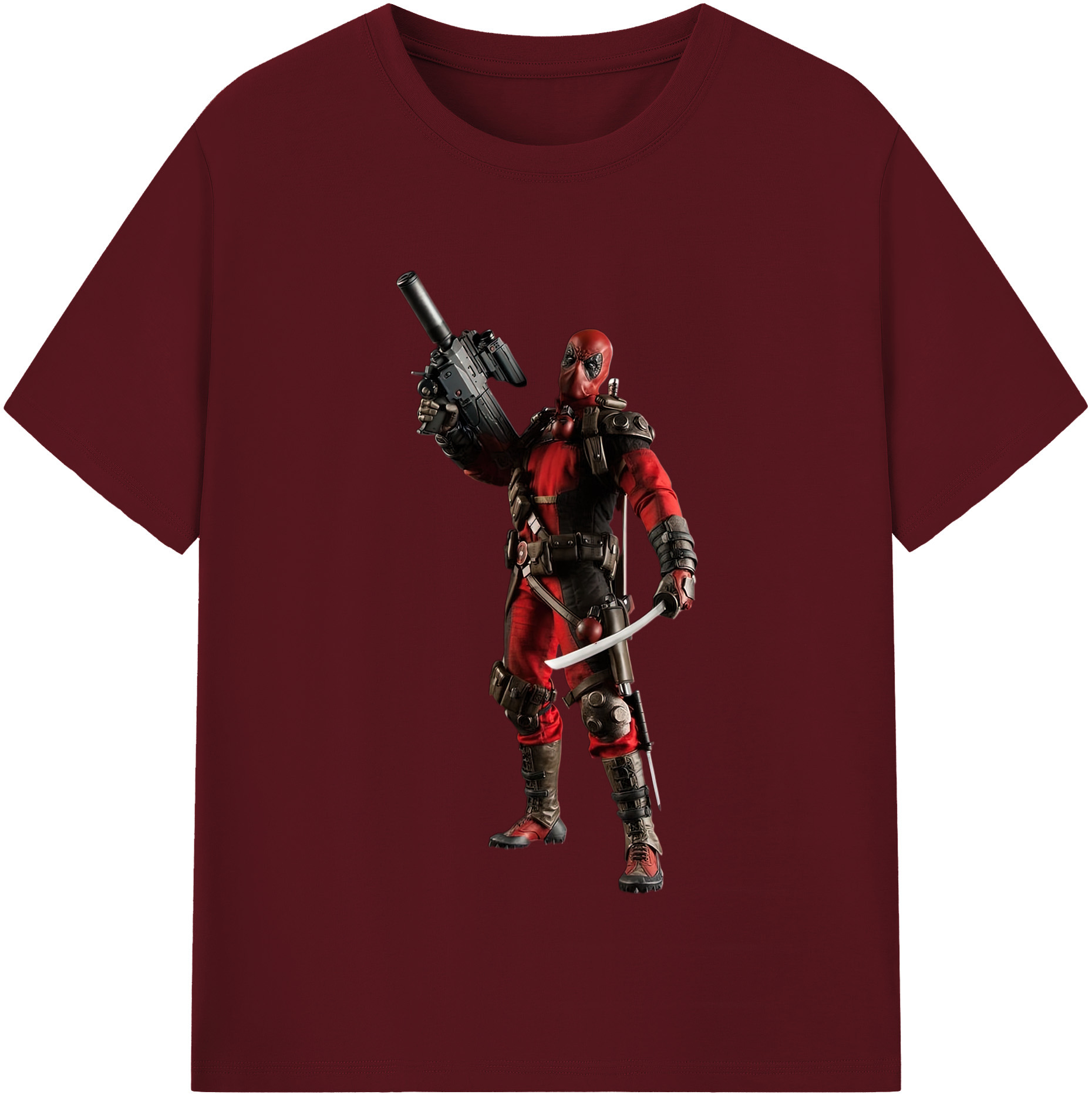 （画像用） Deadpool デッドプール 綿100％半袖Tシャツ（フロントプリント）